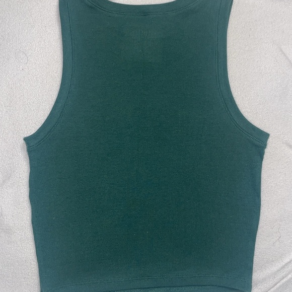 NWT /Hollister/ Ribbed High-Neck Tank /SIZE: Small /Dark Green - Picture 9 of 9
